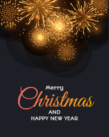 Merry splashing christmas and a happy new year